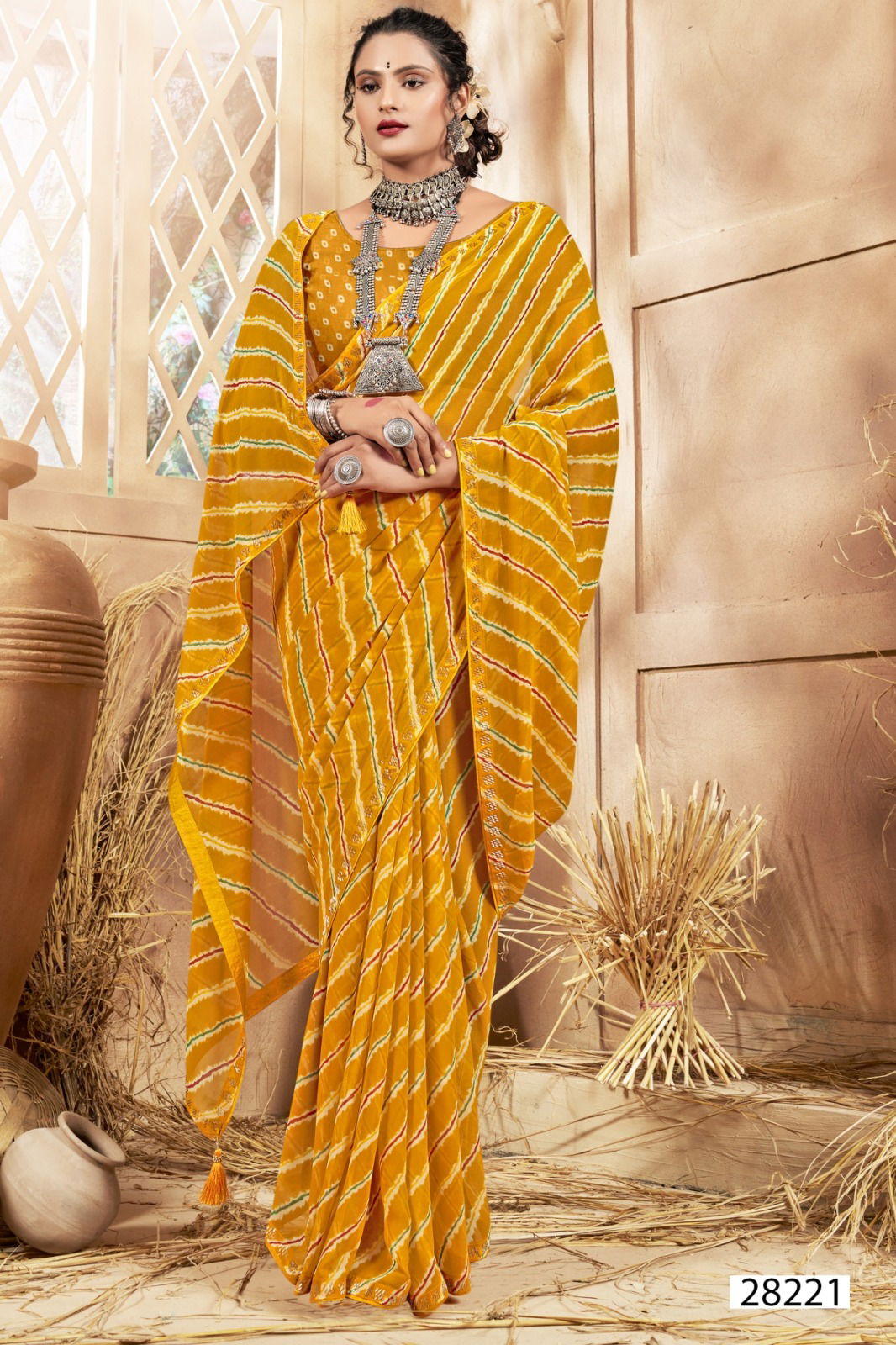Binal By Vallabhi Swarovski Work Georgette Sarees Wholesale Price In Surat